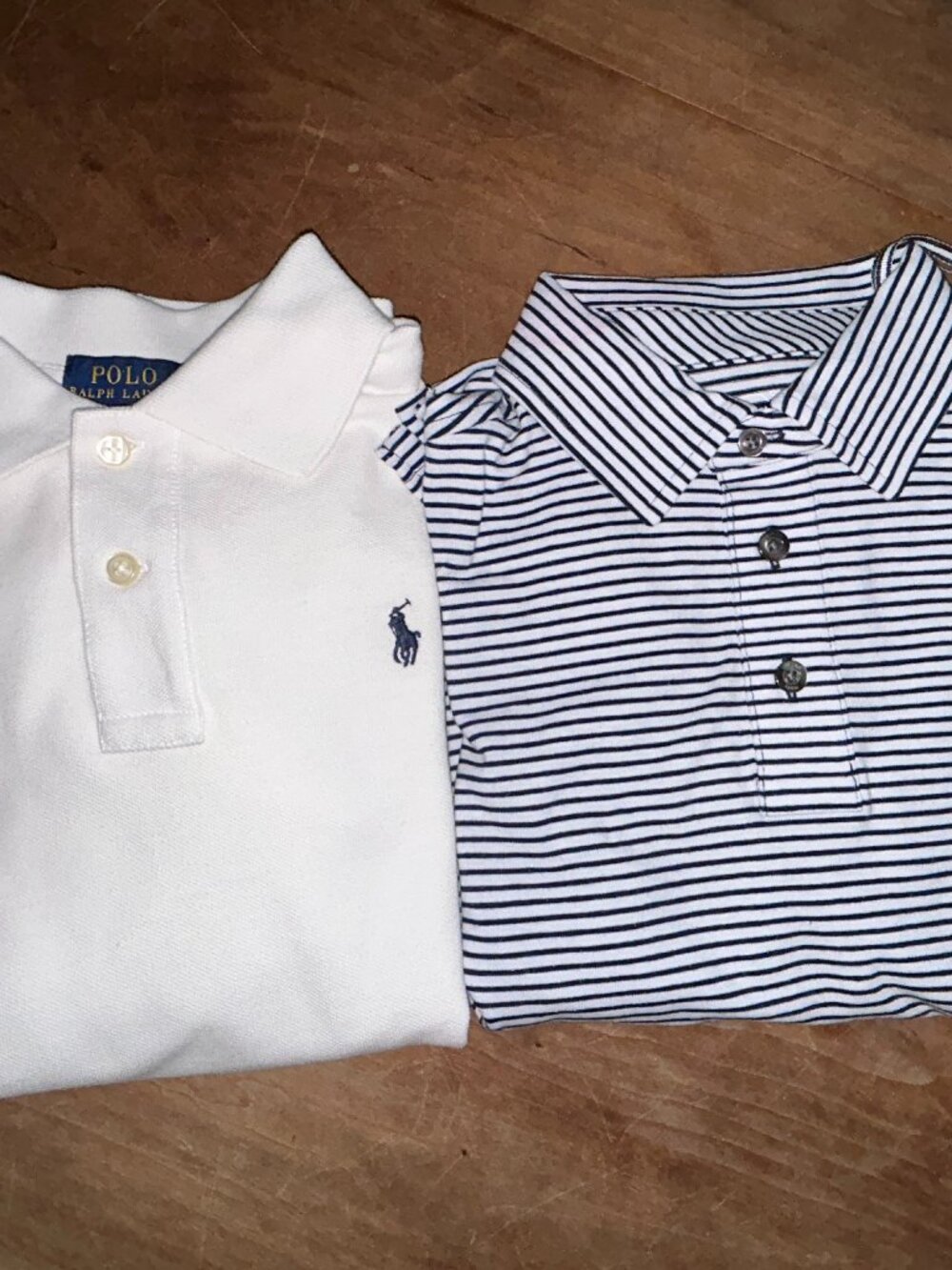 Vineyard Vines  Blue/White(NWT) & Ralph Lauren White , Long Sleeve Polos, Size 7